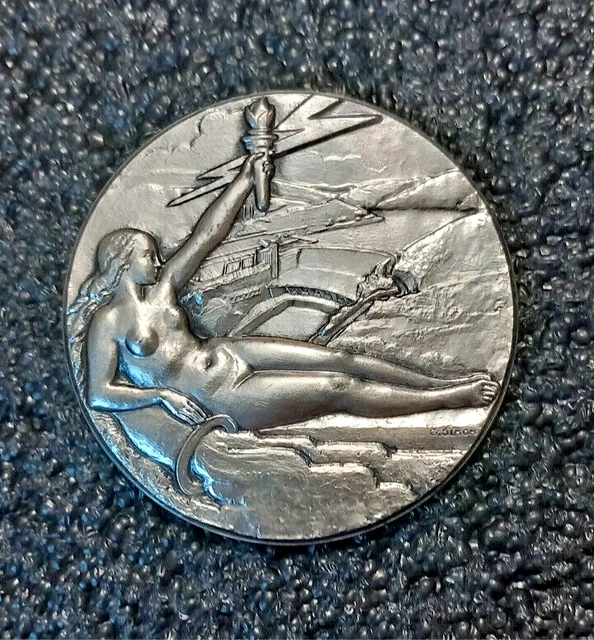 MÉDAILLE ALLÉGORIE DE la Paix jumelages France Allemagne Galtié 1974