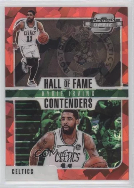 2018 Panini Contenders Optic Hall of Fame Prizms Red Cracked Ice Kyrie Irving #4