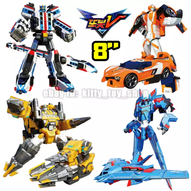 8" Figure Vehicle Transformer Robot Boy Toy Alpha Plus Tobot V Galaxy Detectives