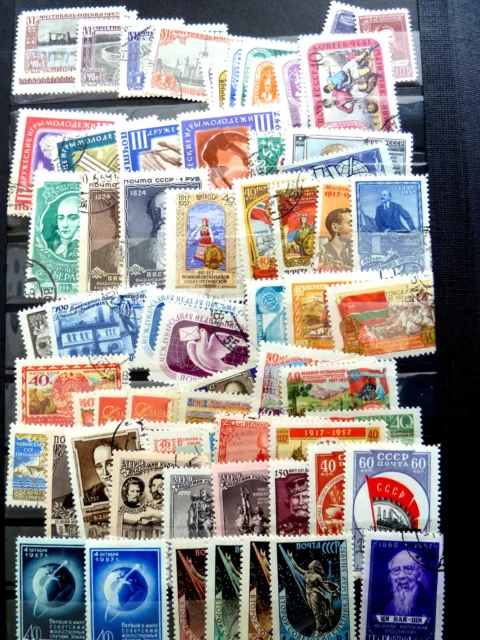 lot collection de 60 timbres anciens -  oblitérés  et neufs - URSS  CCCP
