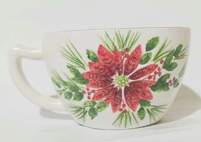 Copa Inglesa Vintage Pintada A Mano En Relieve Estampada Flor Decoración