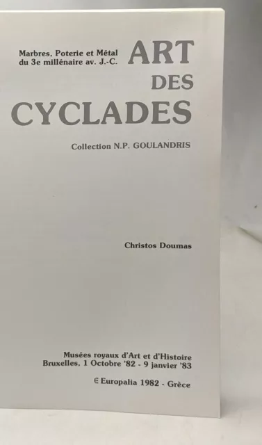 Art des Cyclades - Europalia 1982 marbres poterie et métal du 3e millénaire 3