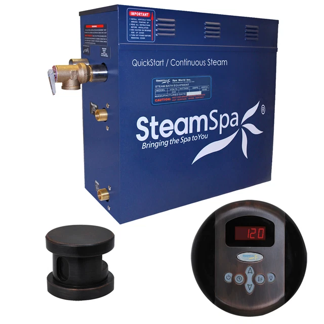 Generador de baño de vapor SteamSpa OA450 Oasis 4,5 KW QuickStart - bronce