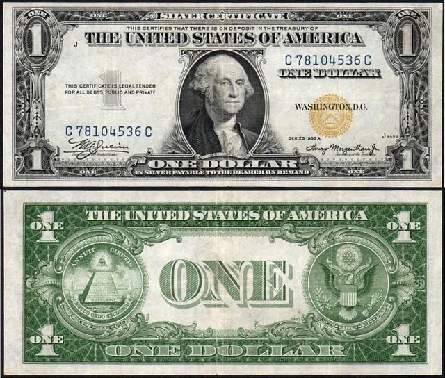 $1 1935A *BEAUTIFUL CRISP XF* NORTH AFRICA Silver Certificate!