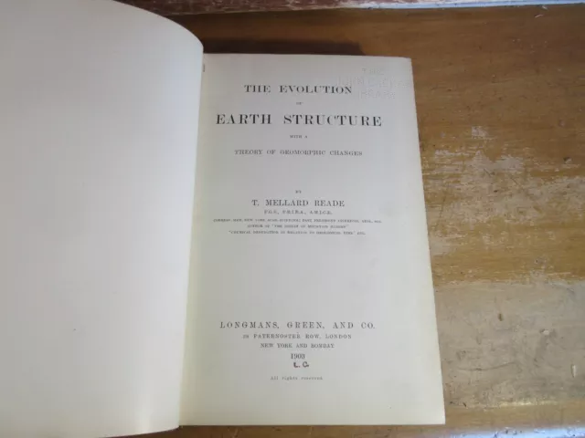 OLD EVOLUTION OF EARTH STRUCTURE Book GEOLOGY GEOGRAPHY MOUNTAINS CRUST ...