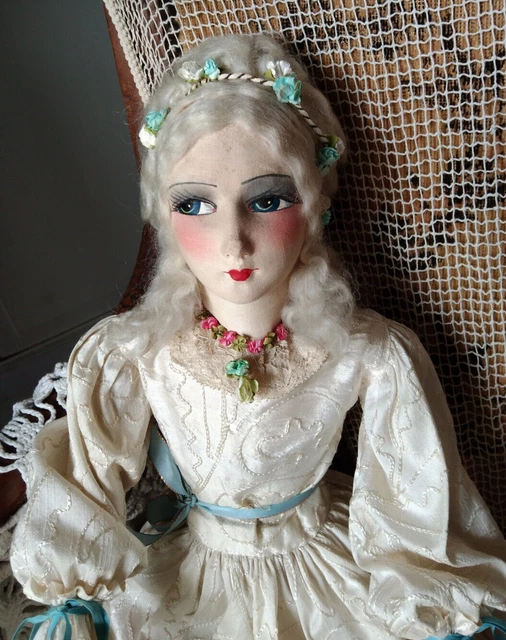 RARE ! Poupée de salon - Boudoir doll - 1920 | Habits du dimanche