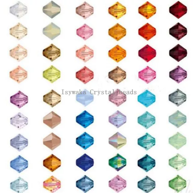 4mm 100PCS Bicone Crystal Beads Glass Beads Loose Faceted Beads Jewelry Making