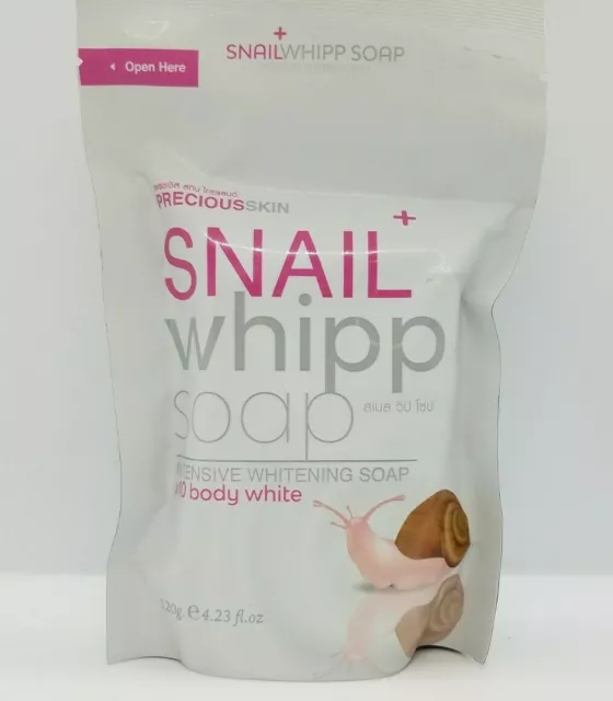 Snail White Whipp Bar Soap w Delicate Net for Whip Foam 120g 20% MORE SHIPS FREE