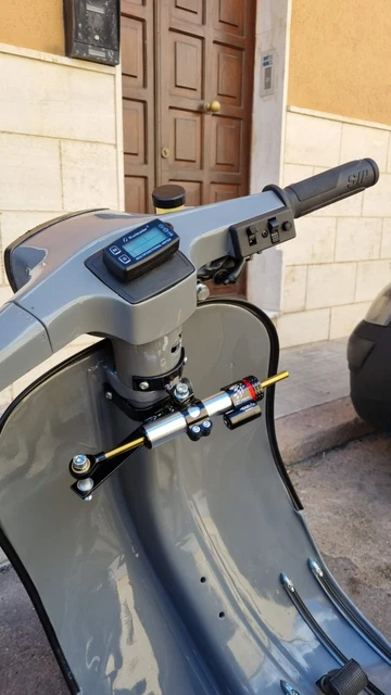 Kit ammortizzatore di sterzo per vespa - ammortizzatore, staffe e viteria
