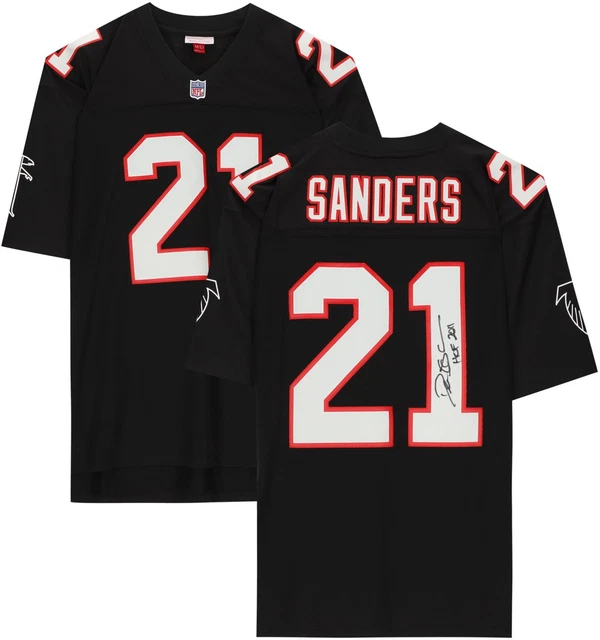 Deion Sanders Atlanta Falcons Signed Mitchell & Ness Replica Jersey w/"HOF 2011"