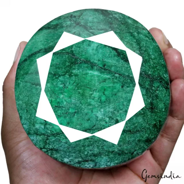 4470 Ct Natural Green Emerald Huge Oval Cut Loose Brazilian Earth Mined Gemstone