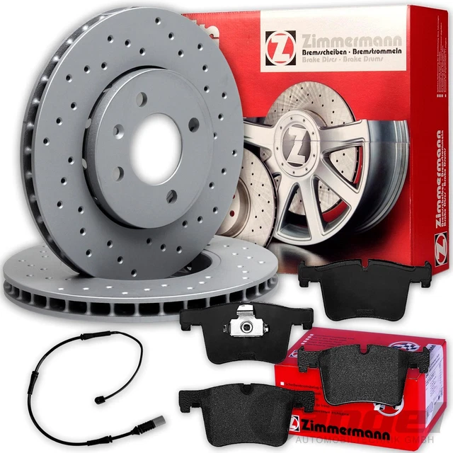 Zimmermann DISCHI FRENO SPORT + PASTIGLIE ANTERIORI adatti per BMW Serie 3 4 F30 - F36