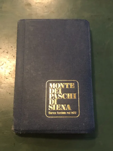 Agenda Agendina Tascabile Monte Dei Paschi Di Siena 1974 Vintage Epoca