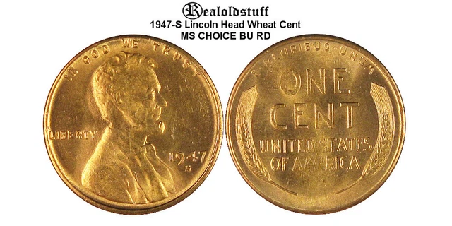 1947-S Lincoln Head Wheat Cent Penny SC1