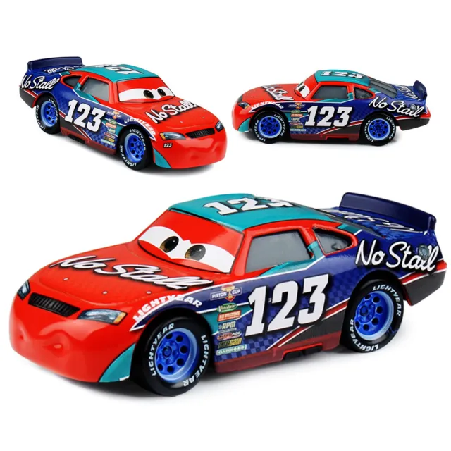 Disney Pixar Cars 3 No.123 Racer Diecast Model Toys Car 1:55 Kid Gifts