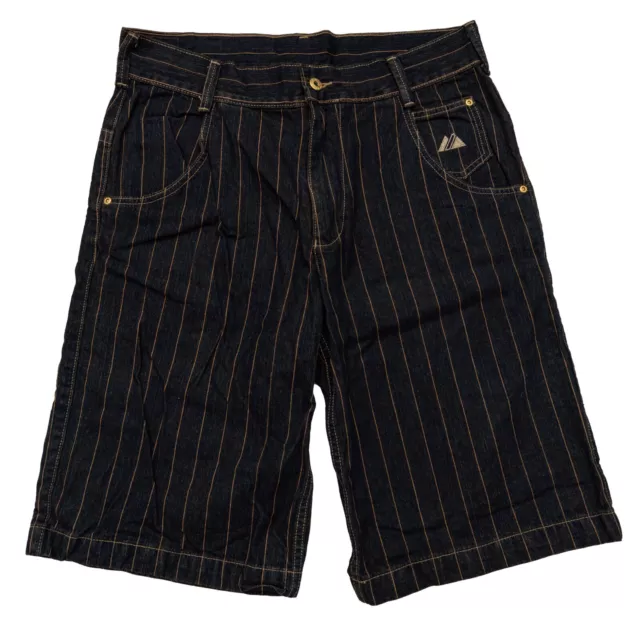 Cooperstown Majestic New York Yankees MLB Baseball Black & Gold Denim Shorts