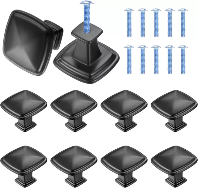 Kitchen Cabinet Black Drawer Cupboard Door Knob Drawer Pulls Door  with Screws