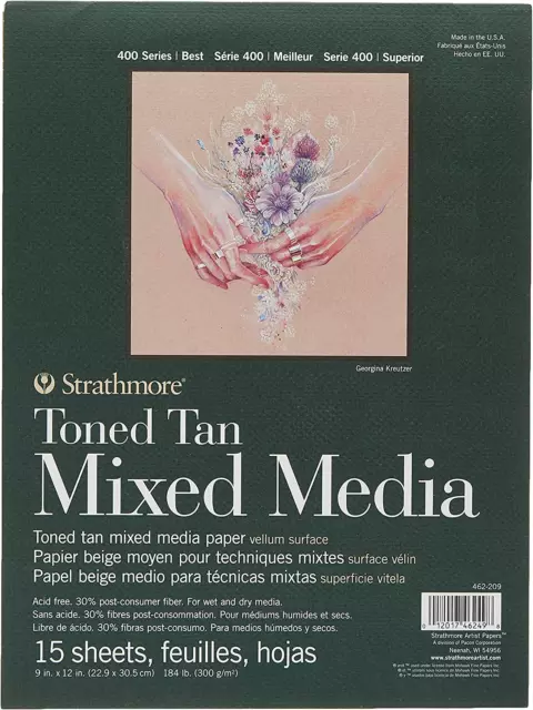 Strathmore Toned Mixed Media Paper Toned Tan 9"X12"-15 Sheets -62462209