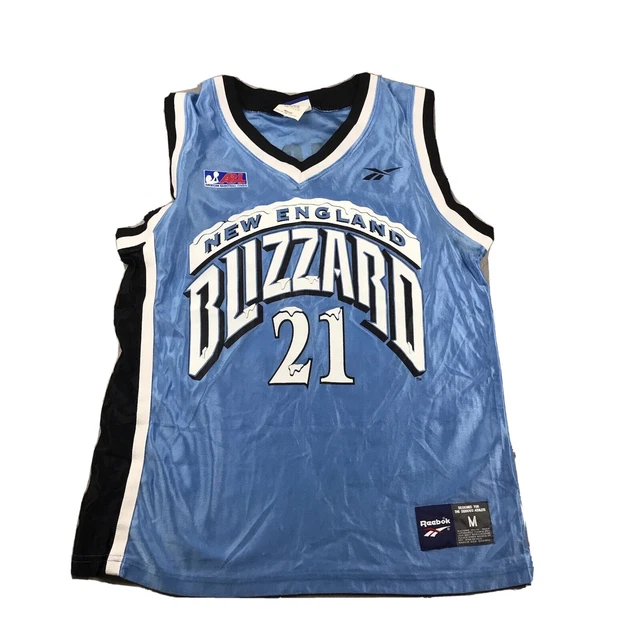 VTG Reebok New England Blizzard Jersey Womens Medium Blue ABL Jennifer Rizzotti