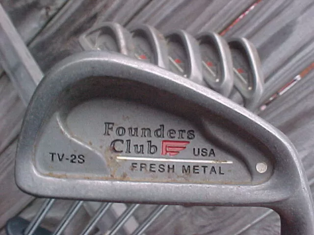 Founders Club Fresh Metal RH Golf Clubs irons set 3 thru 8 w Stiff Steel Shafts