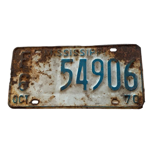 Vintage Mississippi License Plate FOR SALE! - PicClick