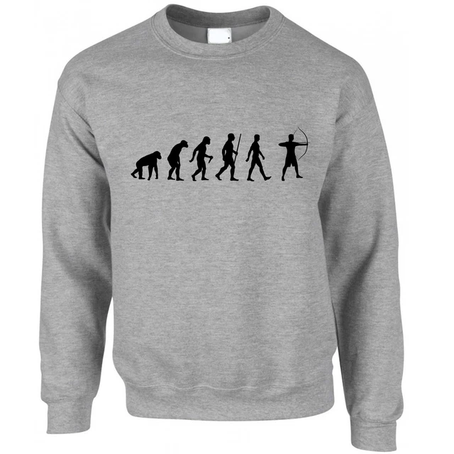 Evolution of Archery Jumper Hobby Sport Activity Parody Bow Sweatshirt Sweater