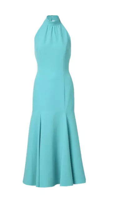 Milly Penelope High Neck Cady Dress Turquoise Size 8 NWT