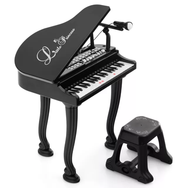 37 Keys Kids Piano Keyboard with Stool Electronic Musical Piano with Microphone