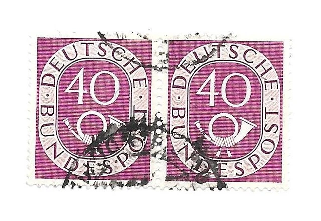 BRD Mi.-Nr. 133 waagerechtes Paar gestempelt