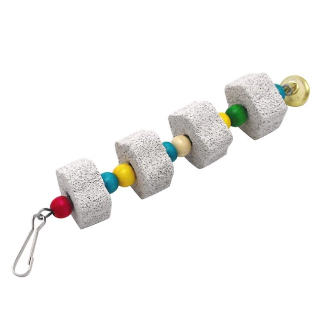 aediea Spielzeug für Papageien, Vögel, Zähne, Kauen, Mineralien, Stein 2