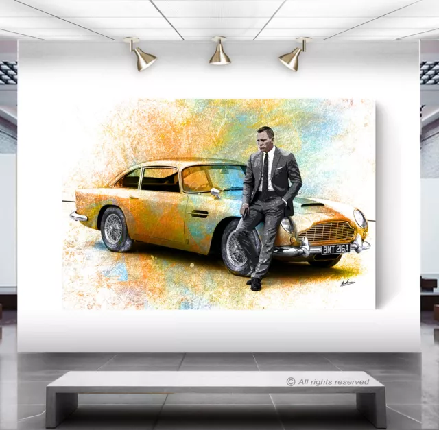 James Bond 007 Autos Oltomer Abstrakt Wandbilder XXL Bilder Leinwandbilder  2853