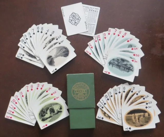 Southern Pacific Lines Railroad Advertising Souvenir Photo Playing Cards