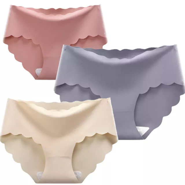 1/3 Pack Soft Underwear Women's Knickers Panties The Middle Hipster Briefs