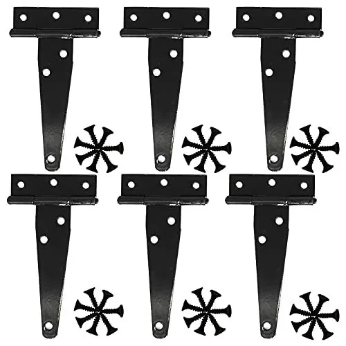 T Strap Hinges Gate Hinges Heavy Duty For Wooden Fences Black Shed Door Hinges W