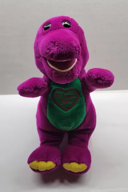 Barney Purple Dinosaur Doll 11" Plush Singing I Love You Song WORKS