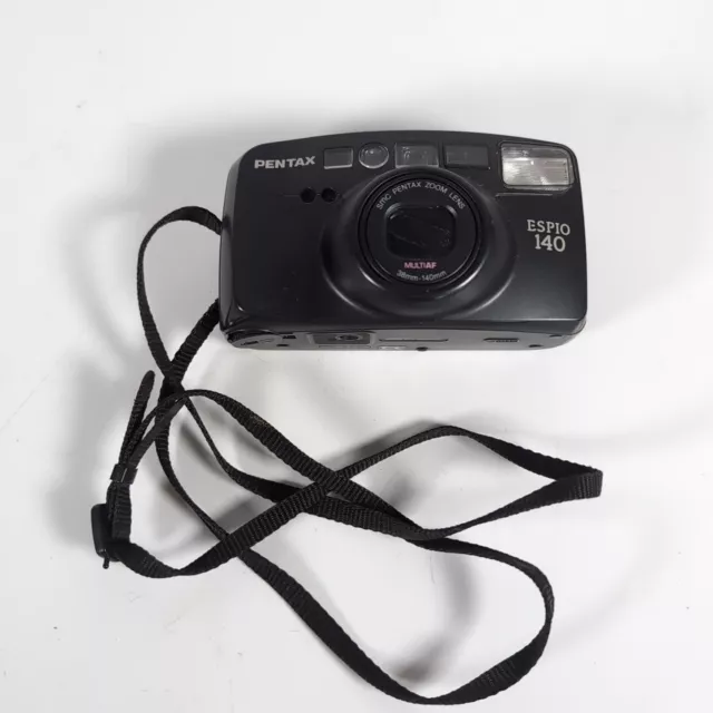 Pentax Espio 140 35 mm Film Point and Shoot Kamera grau getestet funktioniert