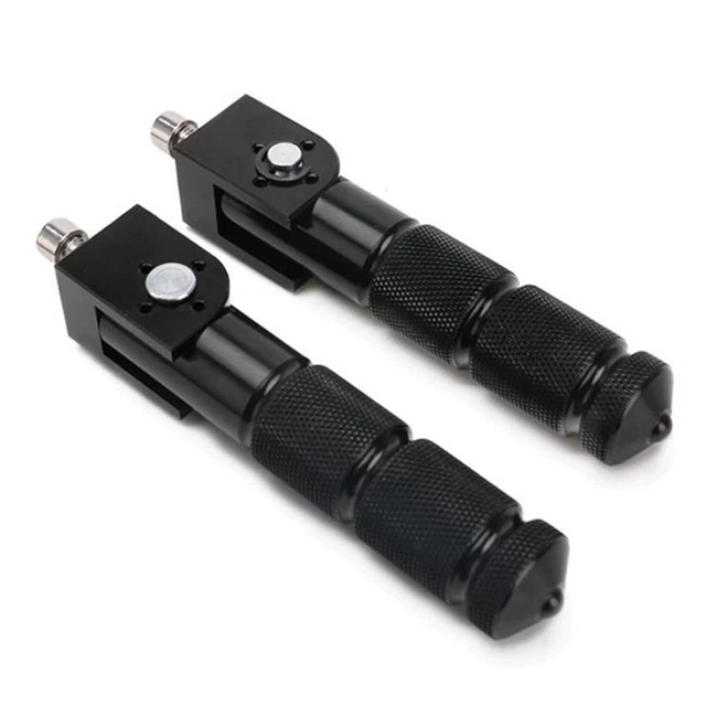 2Pcs Folding Foot Rests Universal CNC Aluminum Motorcycle  Rear Pedals Set Parts
