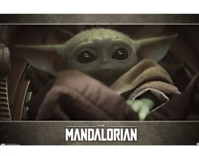 Star Wars The Mandalorian Grogu Wall Poster 22 x 34 The Child Baby Yoda