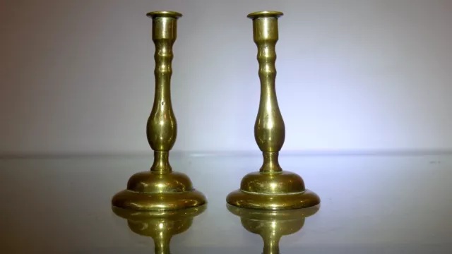Antique Brass Candlesticks Miniature Brass Candle Holders
