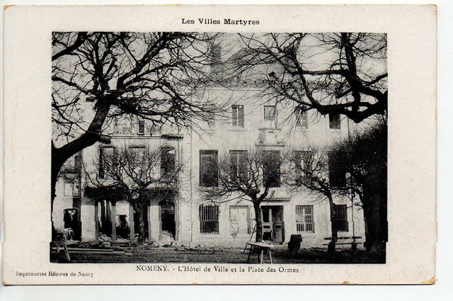 NOMENY - Meurthe et Moselle - CPA 54 - the village in ruins - place des elmes