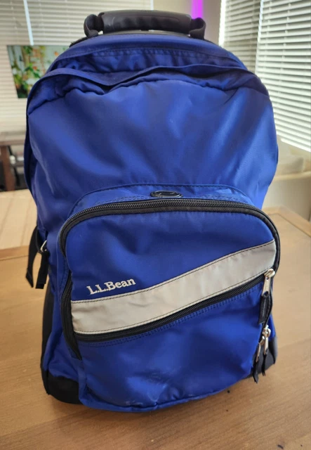 LL Bean Deluxe Rolling Wheelie Wheeled Backpack Book Bag Carry-on Luggage