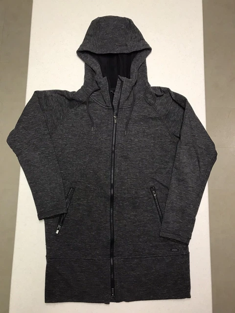 ATHLETA 158356 WOMEN S Charcoal Gray Stronger Longer Hoodie Jacket