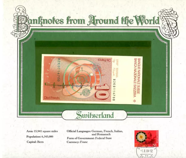 World Banknotes Switzerland 10 Franken 1982 K P-53d.1 UNC Wyss/Languetin 0114700