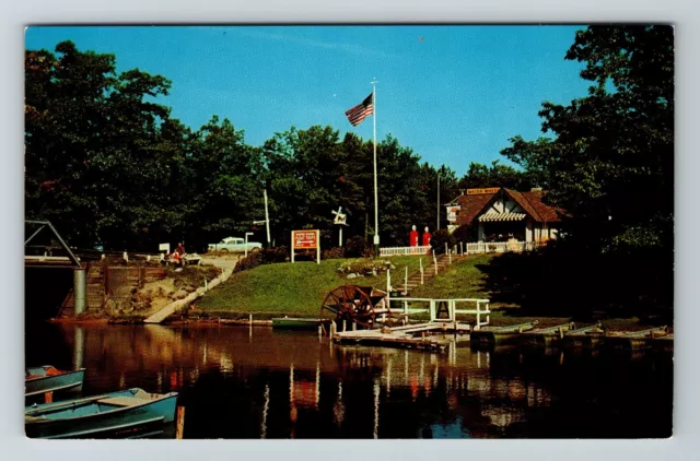 Honor MI-Michigan, Old Fashioned Water Wheel, Platte River, Vintage Postcard