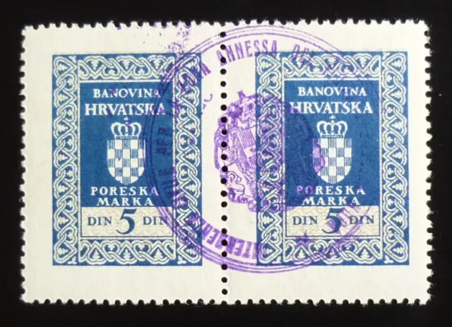 Fiume - Croatia - Italy - Yugoslavia - Overprinted Revenue Stamps R! US 8