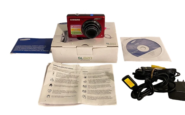 Samsung SL620 12.2MP Digital Camera - Red Working