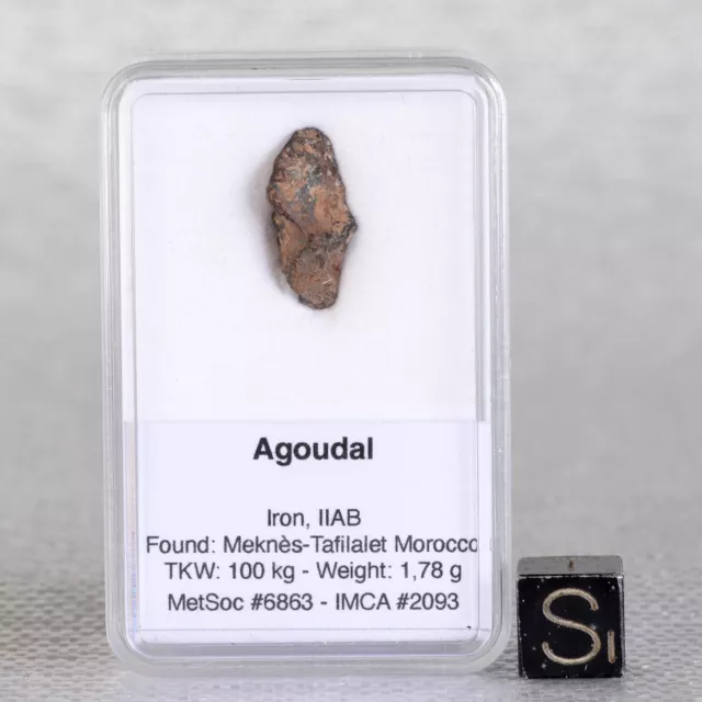 Meteorite Ferreuse Iiab Agoudal (Imilchil) Atlas Marocco 1,78 G #B185
