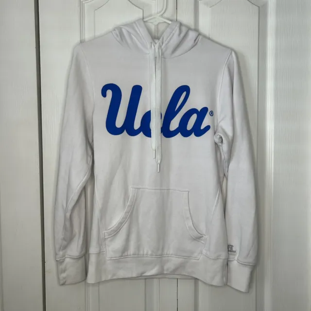 vintage mens russell athletic UCLA white pullover hoodie size S #1500