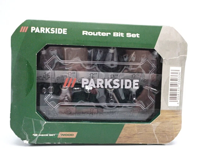 PARKSIDE 12 PIECE Router Bit Set For Wood, New £15.00 - PicClick UK