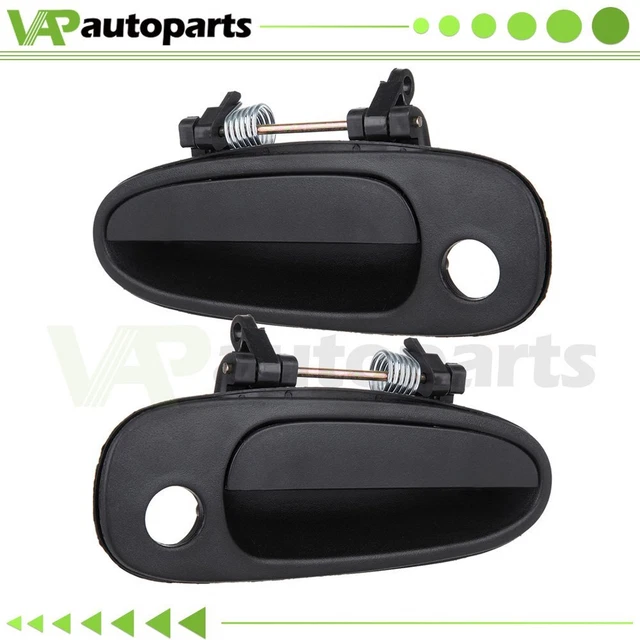 2Pcs For 93-97 Corolla Prizm Black Outer Front Right & Left Side Door Handles